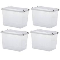 Kit 4 Caixas Organizadoras Pratic Box 41x29x25Cm 20Lts