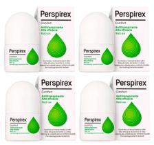 Kit 4 caixas Perspirex Comfort Antiperspirante Roll-On 20ML Megalabs