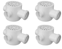 Kit 4 Caixas Sifonada Redonda Branca - Krona