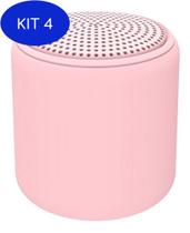 Kit 4 Caixinha Som Bluetooth Silicone Speaker Amplificada