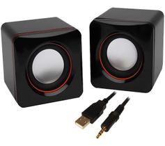 Kit 4 Caixinhas De Som Para Computador Notebook Usb P2 Pc 6w