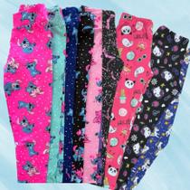 Kit 4 Calça legging Flanelada infantil Suplex Kit 4 Calça legging Flanelada infantil Suplex