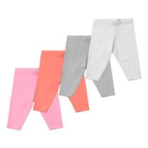 Kit 4 Calças Legging Bebês Cotton Algodão Cores Claras lgik25