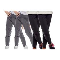Kit 4 calças legging infantil lisa basica cintura alta suplex uniforme escola dia a dia passeio
