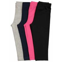 Kit 4 Calças Legging Infantil Super Confortáveis e Elásticas