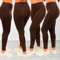 Kit 4 Calças Legging Suplex Zero Transparência