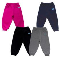 Kit 4 Calças Manabana Moletom Flanelado Roupa Bebe 1 2 3 E 4