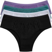 Kit 4 Calcinha Básica Feminina Canelada Dia A Dia Pala Dupla Com Renda Lingerie Conforto Kit 4 Calcinha Básica Feminina Canelada Dia A Dia Pala Dupla Com Renda Lingerie Conforto