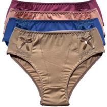 Kit 4 Calcinha Feminina Confortável Calçola Lingerie Senhora Cintura Alta Microfibra Langerie Kit 4 Calcinha Feminina Confortável Calçola Lingerie Senhora Cintura Alta Microfibra Langerie