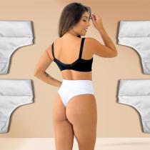 Kit 4 Calcinha Fio Duplo Cintura Alta Modeladora Rupee