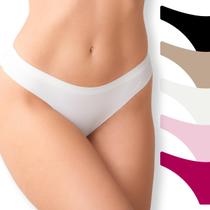 Kit 4 Calcinha Sem Costura Tanga Microfibra Invisível Rupee