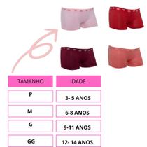 Kit 4 Calcinhas Boxer Infantis Modelo Short Corte A Laser Kit 4 Calcinhas Boxer Infantis Modelo Short Corte A Laser