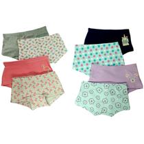 Kit 4 Calcinhas Criança Infantil Modelo Boxer Produto Premium