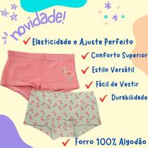 Kit 4 Calcinhas Infantil Boxer Short Criança Premium Confortável Kit 4 Calcinhas Infantil Boxer Short Criança Premium Confortável