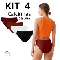 Kit 4 Calcinhas MIcrofibra Rafa Parize Cós Alto Confortável Kit 4 Calcinhas MIcrofibra Rafa Parize Cós Alto Confortável