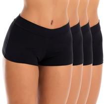 Kit 4 Calcinhas Shorts Cuecas Boxer Feminina Shortinho 11