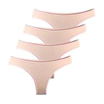 Kit 4 Calcinhas Tanga Try Basics Algodão Cotton Básica Lisa Moda Lingerie