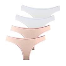 Kit 4 Calcinhas Tanga Try Basics Algodão Cotton Básica Lisa Moda Lingerie