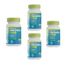 Kit 4 Cálcio + Magnésio + Vitaminas K2 e D3 Com 4x90 Cápsulas Maltta