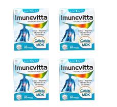 Kit 4 Cálcio Mdk Magnésio Vitamina D K 60 Cáps. Imunevitta Kit 4 Cálcio Mdk Magnésio Vitamina D K 60 Cáps. Imunevitta