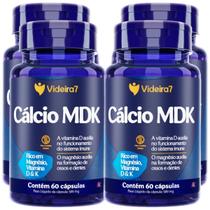 Kit 4 calcio mdk magnésio vitamina d vitamina k 4x60 cápsulas - videira 7 Kit 4 calcio mdk magnésio vitamina d vitamina k 4x60 cápsulas - videira 7