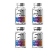Kit 4 Calcio Vitamina D3 + Zinco 60 Cápsulas. Katigua Kit 4 Calcio Vitamina D3 + Zinco 60 Cápsulas. Katigua