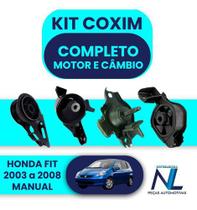 Kit 4 Calco Coxim Motor Câmbio Honda Fit 2003 A 2008 Manual