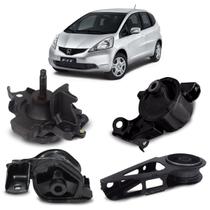 Kit 4 Calco Coxim Motor Câmbio Honda Fit 2003 A 2008 Manual