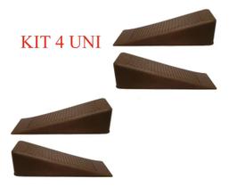KIT 4 Calço Segura Porta Aparador Cunha Trava No Piso