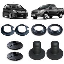 Kit 4 Calço Suspensão Mola Traseira Dianteira Montana Meriva
