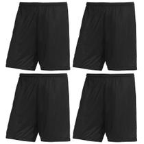 Kit 4 Calções PMC Futebol Plus Size Masculino