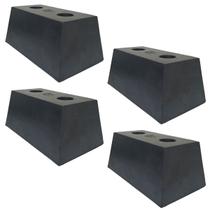 Kit 4 Calços De Borracha Maciço 210x80x90mm Antivibração Impacto Borrachas Londrina