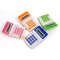 Kit 4 Calculadoras Colorida Pequena 8 Dígitos Escolar - mori