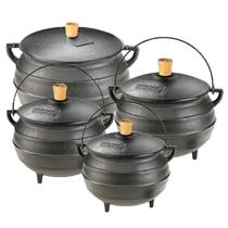 Kit 4 Caldeirão Ferro Fundido 1l, 2l, 4l E 8l Com Tampa Kit 4 Caldeirão Ferro Fundido 1l, 2l, 4l E 8l Com Tampa