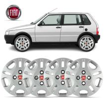 Kit 4 Calota Aro 13 Uno 2008 2009 2010 Fire Economy Prata