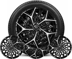 Kit 4 Calota Aro 14 Compatível Com Ka Fiesta Focus Todos modelos (Hatch/Sedan) Preto/Prata Kit 4 Calota Aro 14 Compatível Com Ka Fiesta Focus Todos modelos (Hatch/Sedan) Preto/Prata