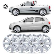 Kit 4 Calota Aro 14 Gol G5 Voyage Saveiro 2012 2013 Emblema