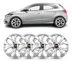 Kit 4 Calota Aro 14 Onix Prisma 2017 18 19 2020 Com Emblema