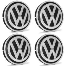 Kit 4 Calota Centro Meio Roda Centro Vw Gol G6 Fox Polo Virtus Nivus 56mm