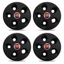 Kit 4 Calota Ducato Teto Baixo Aro 15 Preta C/emblema Kit 4 Calota Ducato Teto Baixo Aro 15 Preta C/emblema