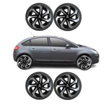 Kit 4 Calota Esportiva Spider Aro 13 Citroen C3 C4 Xsara