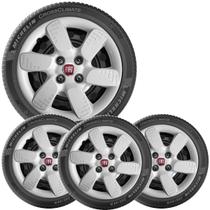 Kit 4 Calota FIAT UNO MILLE PALIO SIENA Aro 13 Emblema 095cb