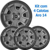 Kit 4 Calota FORD FIESTA KA ESCORT Aro 14 Grafite 090cb