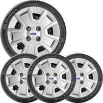 Kit 4 Calota FORD FIESTA KA ESCORT Aro 14 Prata 090cb Kit 4 Calota FORD FIESTA KA ESCORT Aro 14 Prata 090cb