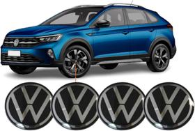 Kit 4 Calota Miolo Central Vw Taos Virtus Tcross Nivus 56mm