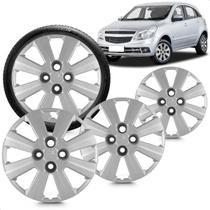 Kit 4 Calotas Agile 2012 a 2013 Aro 15 Prata Cubo Padrão Grid Kit 4 Calotas Agile 2012 a 2013 Aro 15 Prata Cubo Padrão Grid