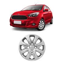 Kit 4 Calotas Aro 14 Ford Ka Novo 15 Em Diante Grid Prata