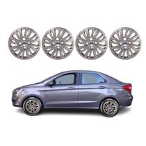 Kit 4 calotas aro 14 ka hatch sedan 2019 2020 prata Kit 4 calotas aro 14 ka hatch sedan 2019 2020 prata