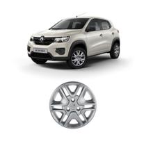 Kit 4 Calotas Aro 14 Renault Kwid 17 A 23 Grid Prata Kit 4 Calotas Aro 14 Renault Kwid 17 A 23 Grid Prata