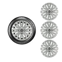 Kit 4 calotas aro 14 saveiro 2010 prata